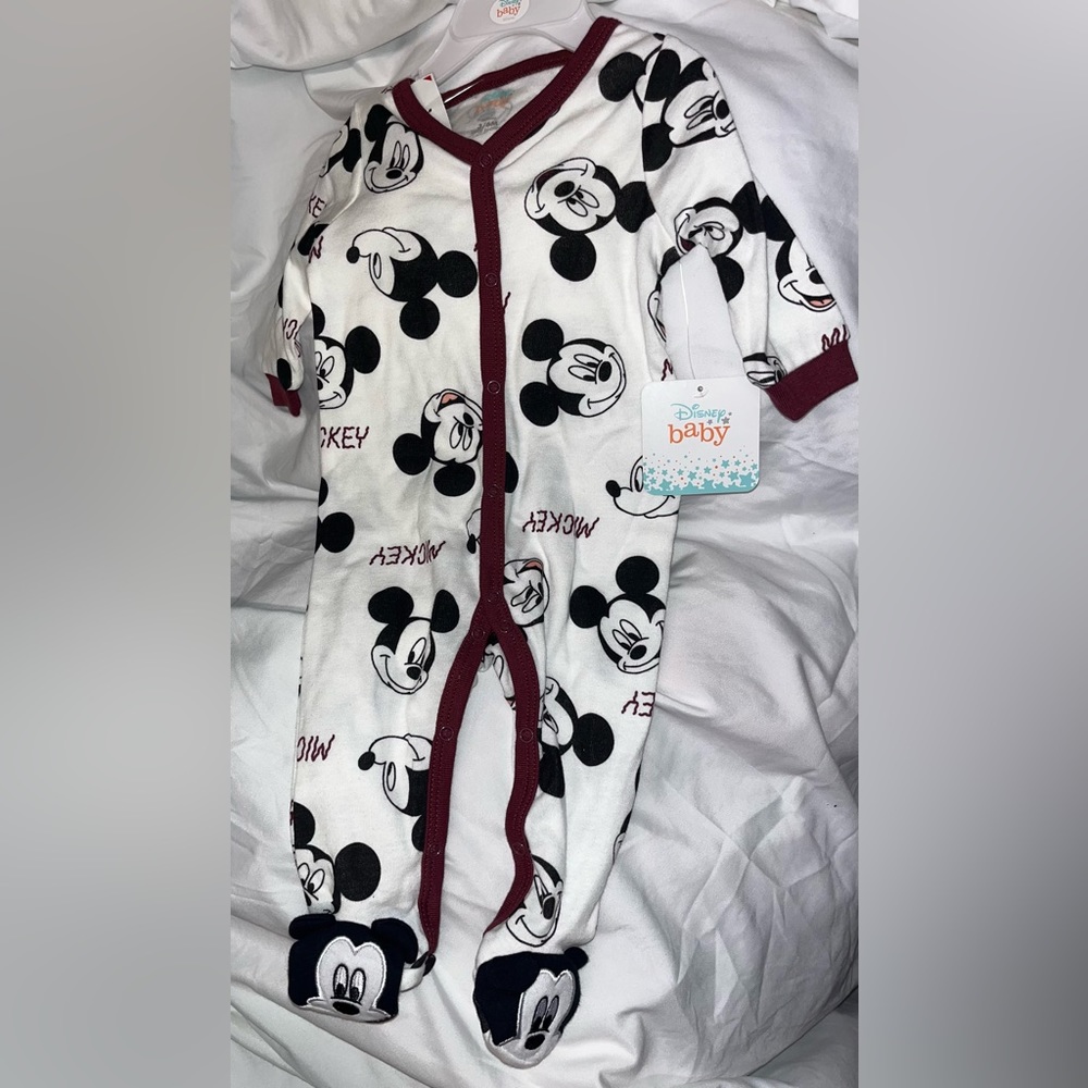 Disney baby Mickey Mouse footie, 3-6months NEW